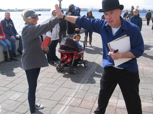 The audiences at the Busker Fest were all smiles.