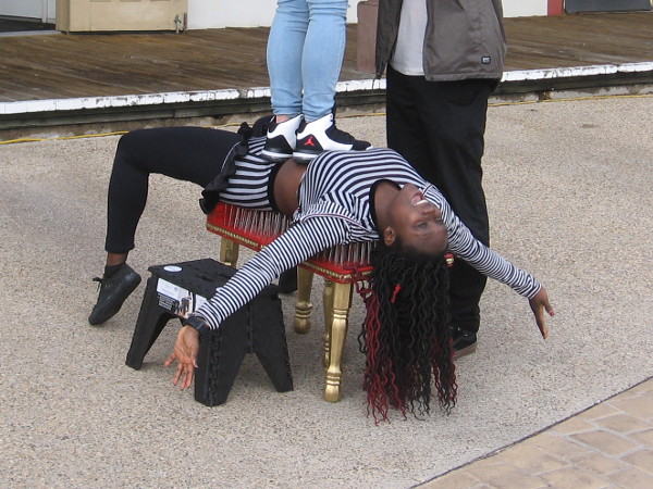 Ouch! Martika explained that stunts like this make some of life's difficulties seem small by comparison. Her show was super positive and inspirational!