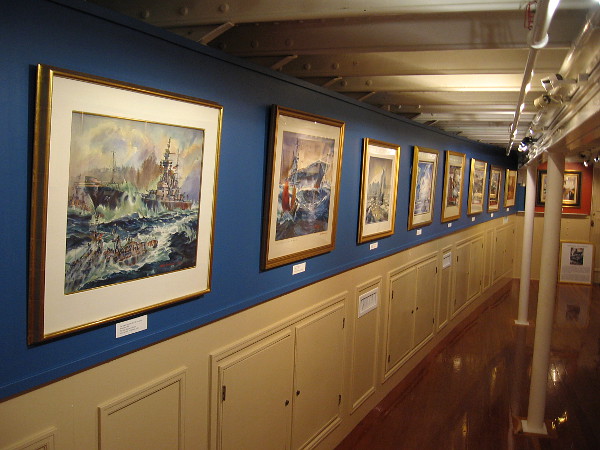 Extraordinary paintings by famed artist Arthur Beaumont fill the Gould Eddy Gallery in the Steam Ferry Berkeley, at the Maritime Museum of San Diego.