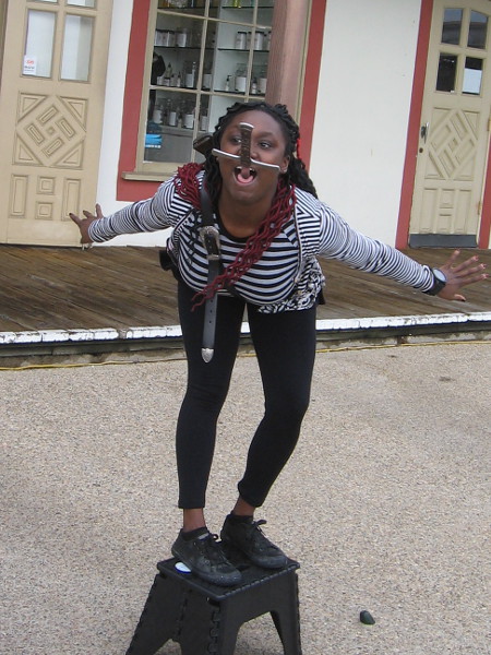 Another awesome sword swallowing act!