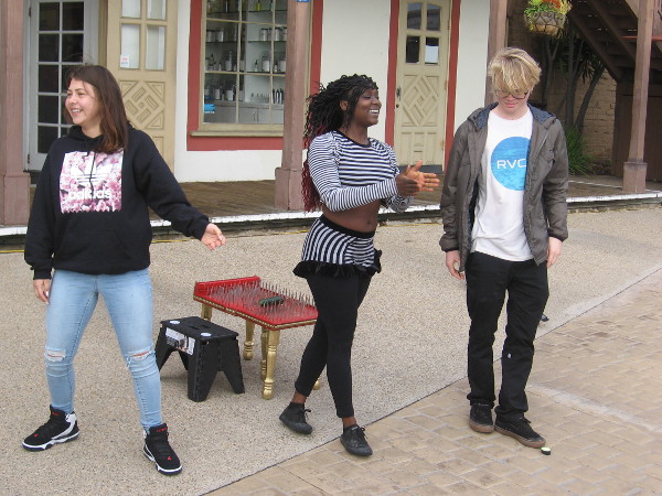 Buskers and audience members all seemed to have a good time, even if the San Diego weather didn't cooperate today!