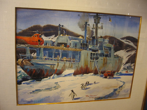 Relief of McMurdo, watercolor, 1959. The Irvine Museum Collection.