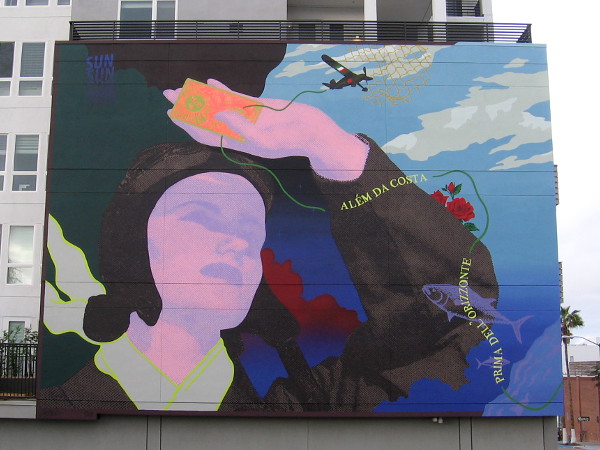 Before the Horizon, Beyond the Sea, a 2018 mural by David Leavitt and David Torres, celebrates the unique history of Little Italy.