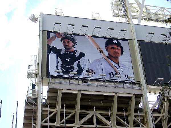 New graphics for the 2019 Padres baseball season are now being applied around Petco Park.