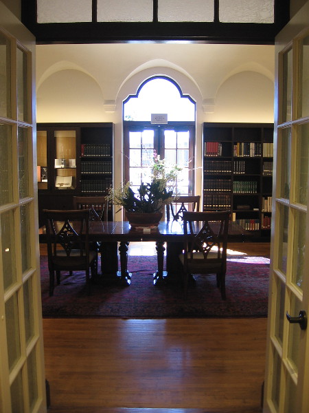 Gazing into the North Reading Room, which features Athenaeum’s Erika and Fred Torri Arists’ Books Collection.