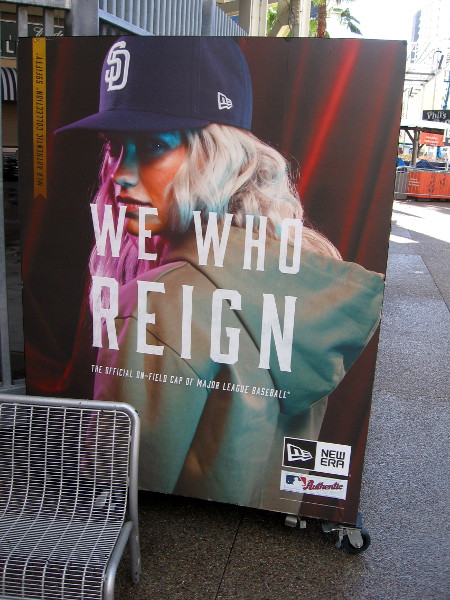 We Who Reign graphic on a vendor cart inside the Park at the Park.