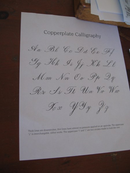 A sample of elegant Copperplate Calligraphy.
