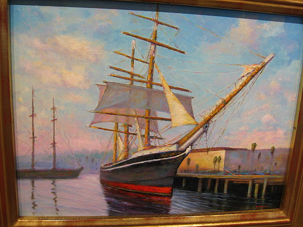 The STAR of INDIA at Sunset, by artist Pamela Ingwers.