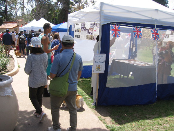 All sorts of tents on the lawn. Many contained displays concerning English culture and history.