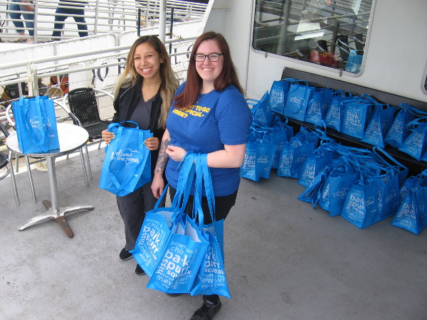 Doggie bags with lots of cool stuff from Petco were handed out to those participating in Pet Day on the Bay.
