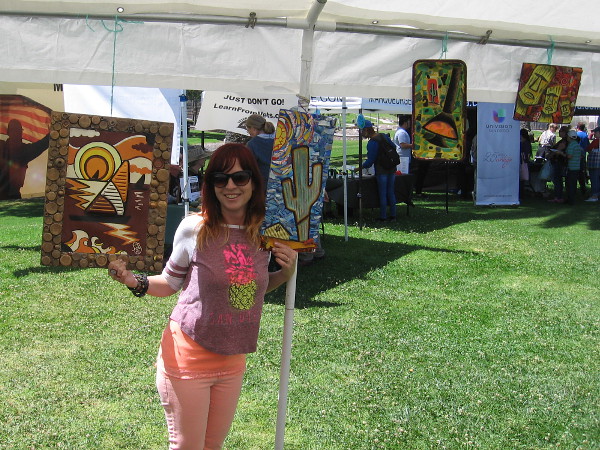 Mel Clarkston of LetsGetTrashed.Art shows her mosaics made of mostly plastic trash found on beaches!