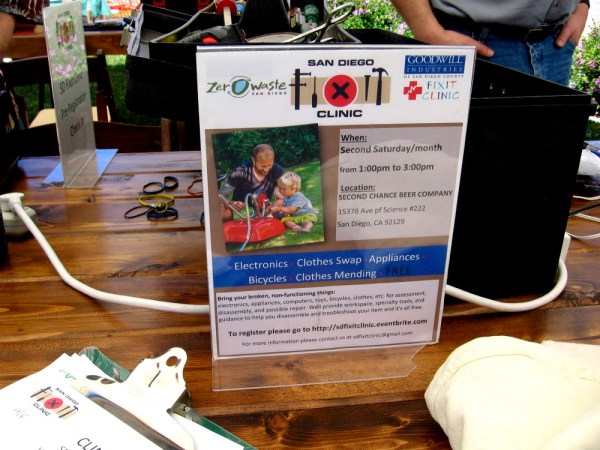 Every month, the San Diego Fixit Clinic will repair broken things like electronics, appliances, and even clothes!