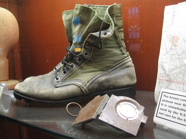 The worn boot of one who fought for liberty.
