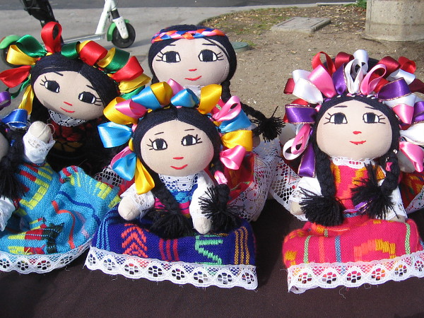 Mexican dolls for sale on the boardwalk.