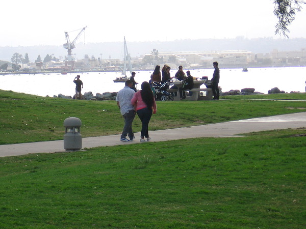 Walking along by the water one afternoon.