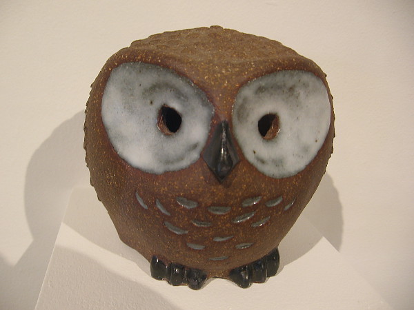 Owl, c. 1960, glazed stoneware. Marg Loring.