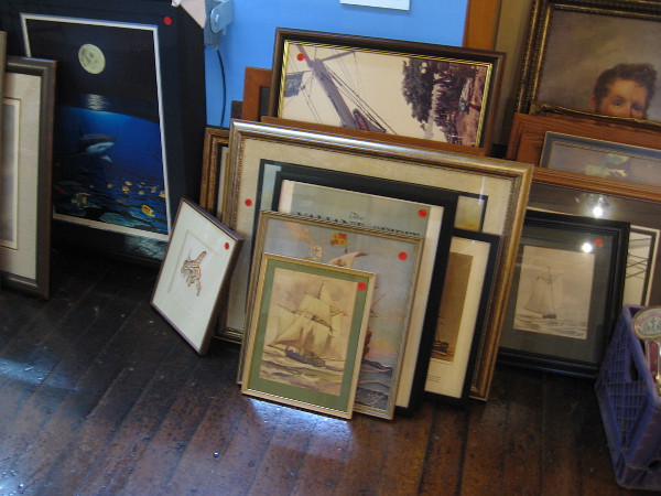 All sorts of used museum items are for sale during the Festival of the Sea. Not shown are numerous unique books about maritime history.