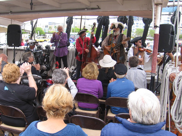 The Jackstraws sing lively, often humorous tunes during the Festival of the Sea!