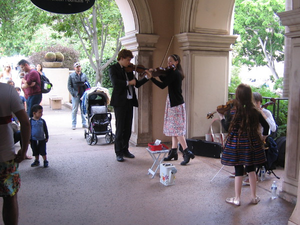 Young members of the De La Motte Strings have a bright musical future.
