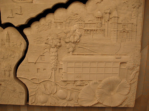 I think I recognize the historic Long-Waterman House of Bankers Hill. The house to the right of it might be a south view of the Britt-Scripps House, but it appears a bit different.