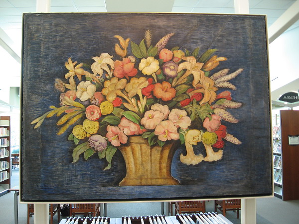 Canasta de Flores, Alfredo Ramos Martínez, 1938. The mural, painted for the La Avenida Café, is now located inside the Coronado Public Library.