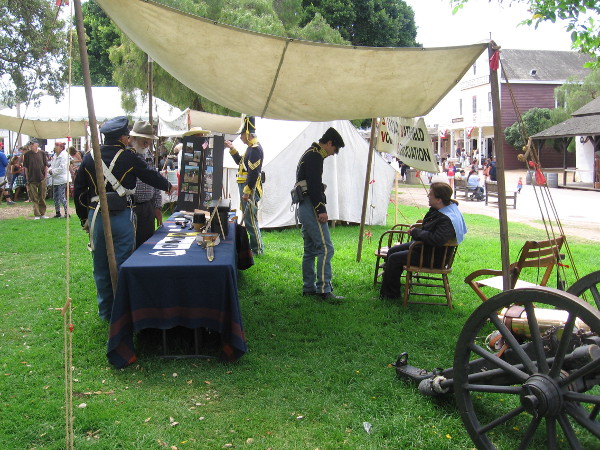 Members of the San Pasqual Battlefield Volunteer Association had a tent with historical displays.