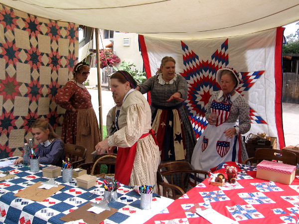Members of the Historic Quilt Guild had some of their beautiful handiwork on display.