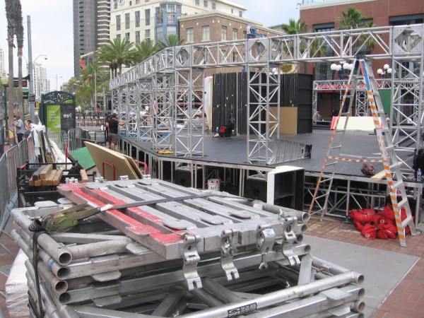 The Brooklyn Nine-Nine offsite is also under construction in Gaslamp Square.