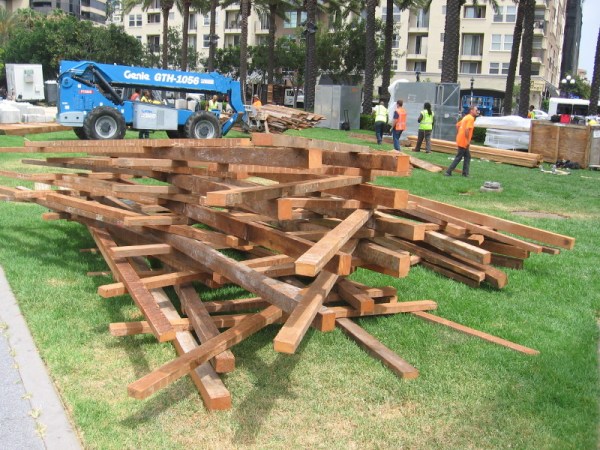 AMC's popular DeadQuarters fan zone is returning for 2019 Comic-Con, and they just started building their offsite this morning.