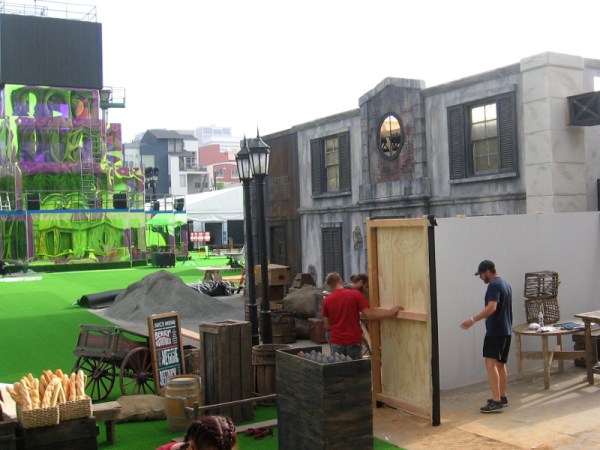 At the Amazon offsite, a spooky old building is being prepared. Perhaps for their upcoming show The Boys.