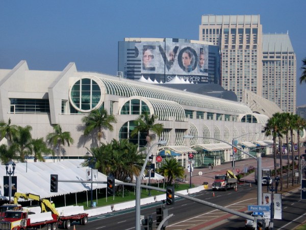 A photo from the bridge toward the San Diego Convention Center.