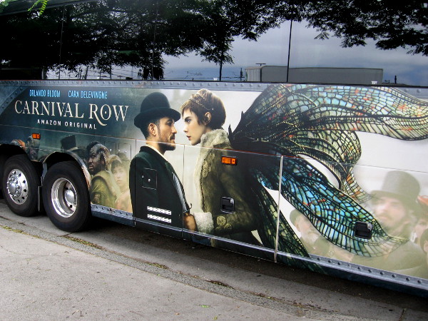 A fantastic Carnival Row wrap on a bus.