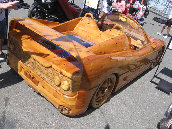 This cool Wooden Ferrari also functions as a boat!