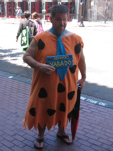 Fred Flintstone cosplay.