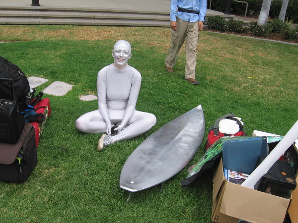 Silver Surfer is taking a moment to rest. I wonder if that means Galactus is coming...