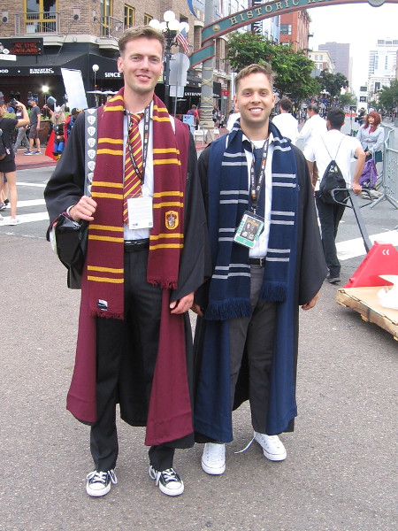Hogwarts students cosplay. The first guy denied he's Cedric.