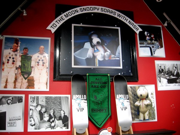 Photos from the Apollo missions, and how Snoopy was an important part of that history.