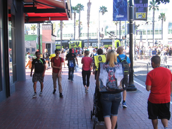 It's Sunday morning at Comic-Con, and pop culture fans are heading to the San Diego Convention Center.