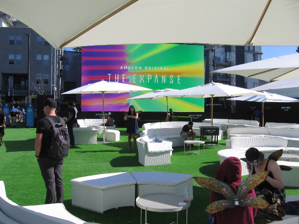 A cool area at the Amazon offsite where people can relax. I enjoyed my free water and churros.