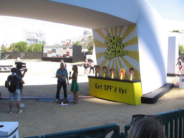 They were doing some sort of filming in the FX Fearless Forum.