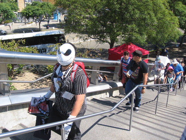 Jack Skellington cosplay, from The Nightmare Before Christmas.