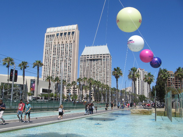 A relatively tranquil Sunday morning outside Comic-Con. Another beautiful San Diego day!