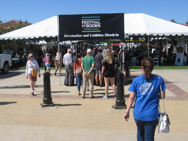 The big San Diego Union-Tribune Festival of Books was held at Liberty Station in Point Loma.