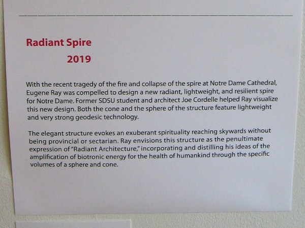 Description of Radiant Spire for Notre Dame Cathedral. The elegant structure evokes an exuberant spirituality reaching skywards...