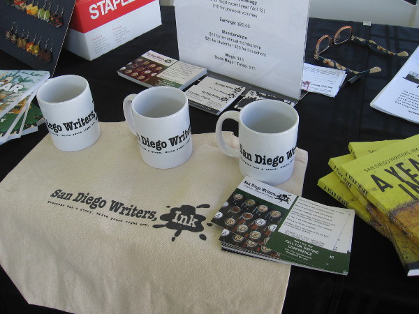 San Diego Writers, Ink had a table at the Festival of Books. They nurture local writers with classes, groups, workshops and readings!