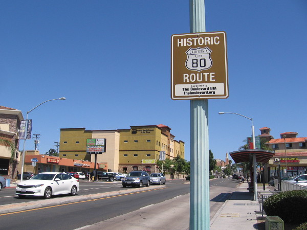 Much of Historic Route US 80 ran where El Cajon Boulevard is today.