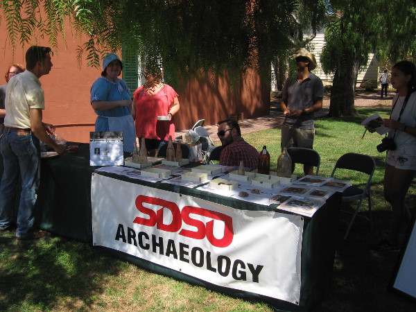 SDSU Archaeology had a table near the Whaley House Museum.