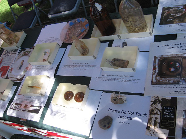 Uncovered artifacts included bottles and various household items common in early San Diego.