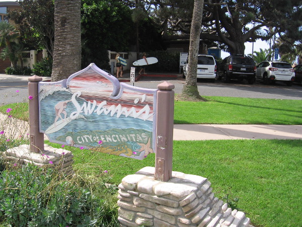 I've arrived at the entrance to Swami's Beach, which was mentioned in the Beach Boys' song Surfin' U.S.A..