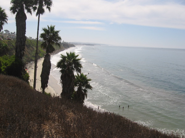 Looking south along the beautiful shoreline as I get ready to resume my walk along Coast Highway 101, sometimes referred to as Pacific Coast Highway.